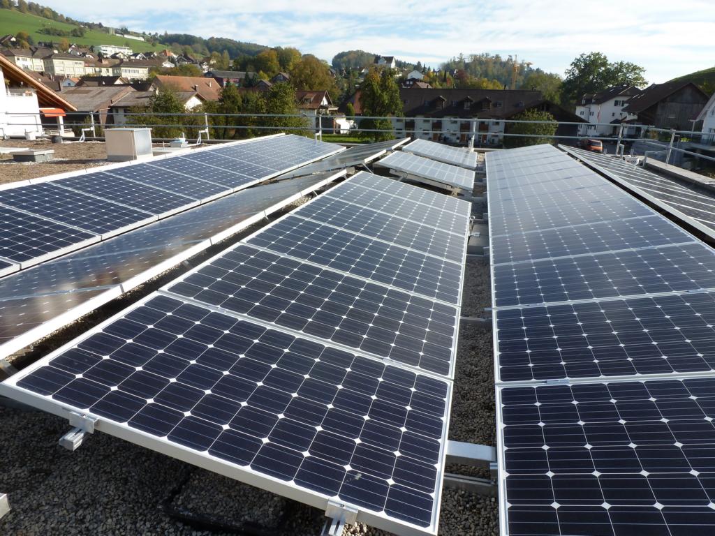 Photovoltaikanlage fertig gebaut